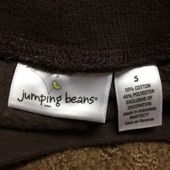 Jogging pants for Girls Sz 5 solid thick brown jogging style EUC - Picture 7 of 7